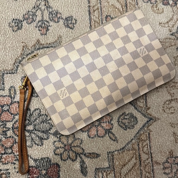 Authentic Louis Vuitton Damier Azur Checkered Clutch - Picture 1 of 5
